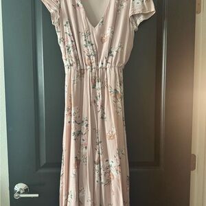 Floral Pink Maxi Dress
